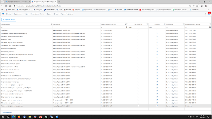 Системные задачи 19.12.2025