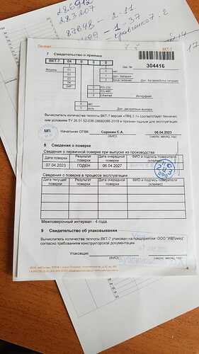 паспорт ВКТ