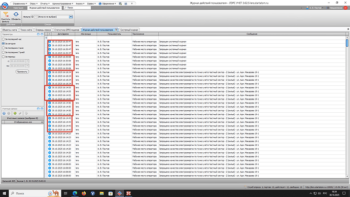 Журнал действий пользователя - 2